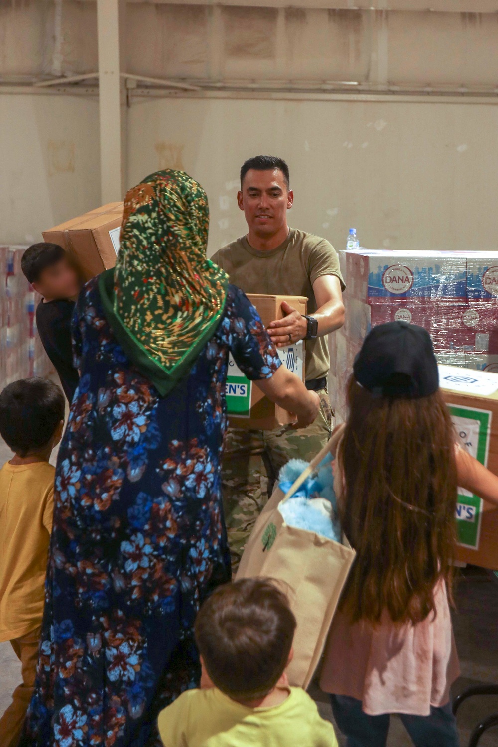 Soldiers Work with Local Organizations to Support Afghanistan Evacuation Efforts in Qatar