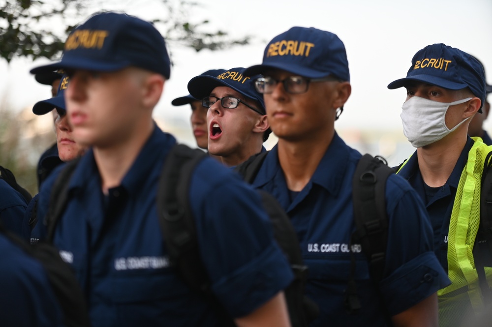 Coast Guard recruits receive orders to their first units in Cape May, N.J.