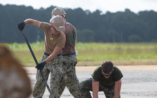 Marines Train for Expeditionary Airfield Damage Repair
