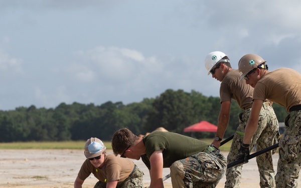 Marines Train for Expeditionary Airfield Damage Repair