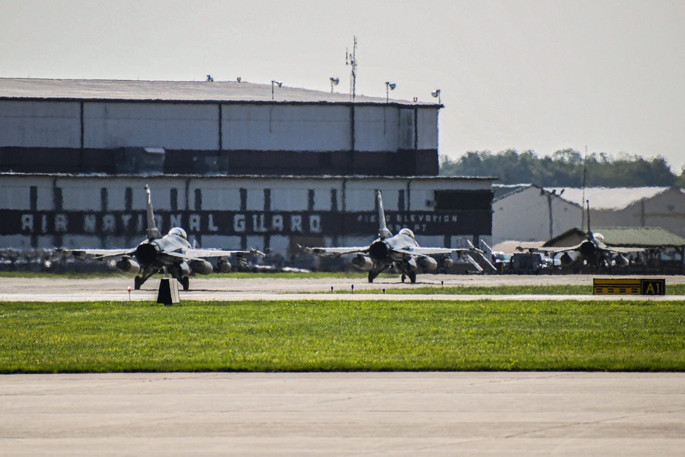 Fighting Falcon at Hulman Field