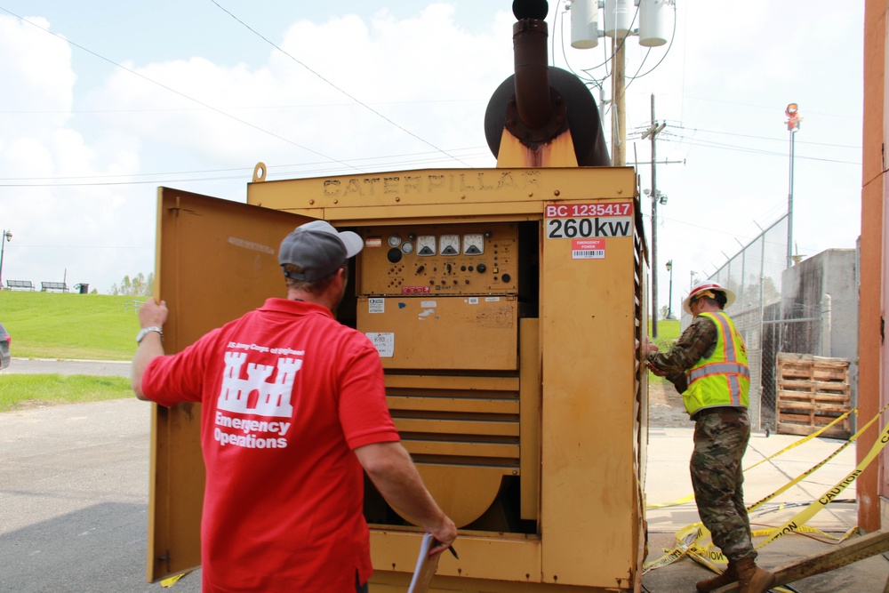 USACE Emergency Temporary Power Team inspects generators in southeastern Louisiana