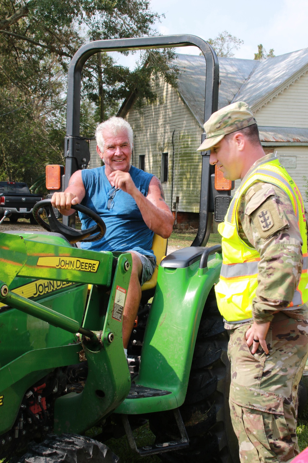 USACE Emergency Temporary Power team inspects generator in southeastern Louisiana