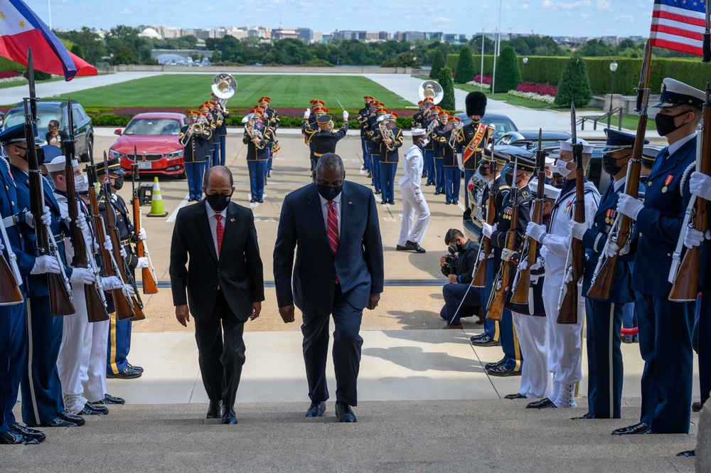 Secretary Austin host  Republic of the Philippines National Defense Secretary Delfin N. Lorenzana