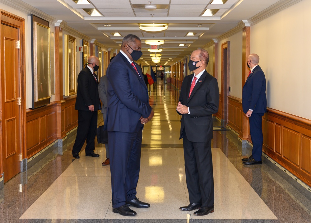 Secretary Austin host  Republic of the Philippines National Defense Secretary Delfin N. Lorenzana