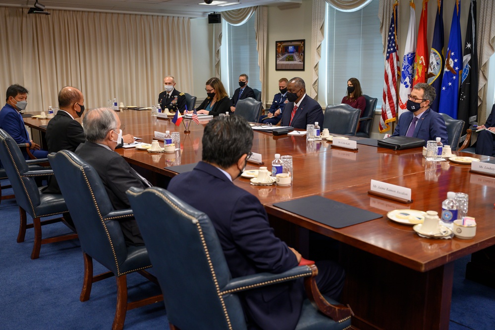 Secretary Austin host  Republic of the Philippines National Defense Secretary Delfin N. Lorenzana