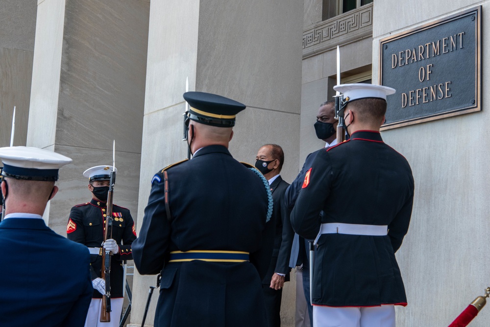 Secretary Austin host  Republic of the Philippines National Defense Secretary Delfin N. Lorenzana