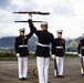 The U.S. Marine Corps Silent Drill Platoon rehearses aboard Marine Corps Base Hawaii