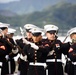 The U.S. Marine Corps Silent Drill Platoon rehearses aboard Marine Corps Base Hawaii