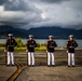 The U.S. Marine Corps Silent Drill Platoon rehearses aboard Marine Corps Base Hawaii