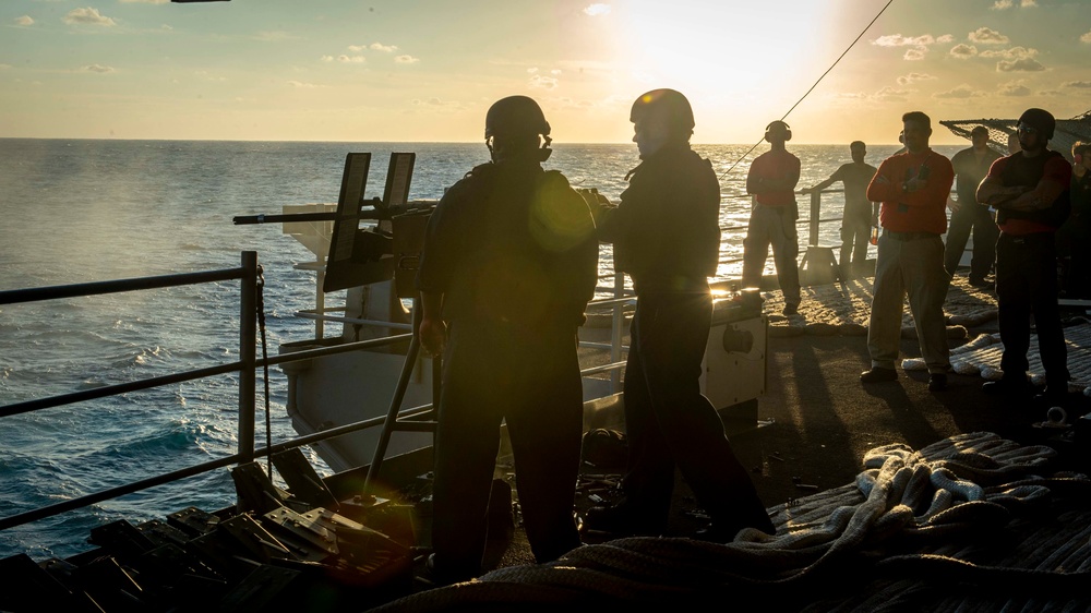 GHWB Sailors Shoot a .50 Caliber Machine Gun