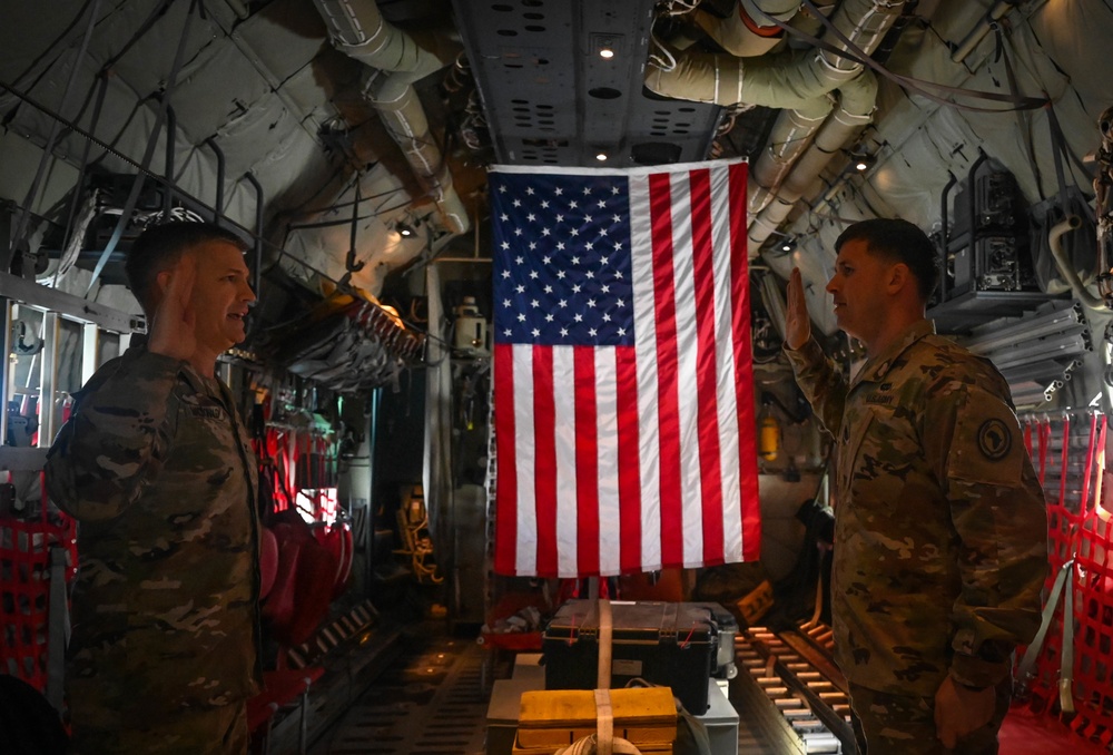 US Soldier re-enlists on 20th Anniversary of Sept. 11