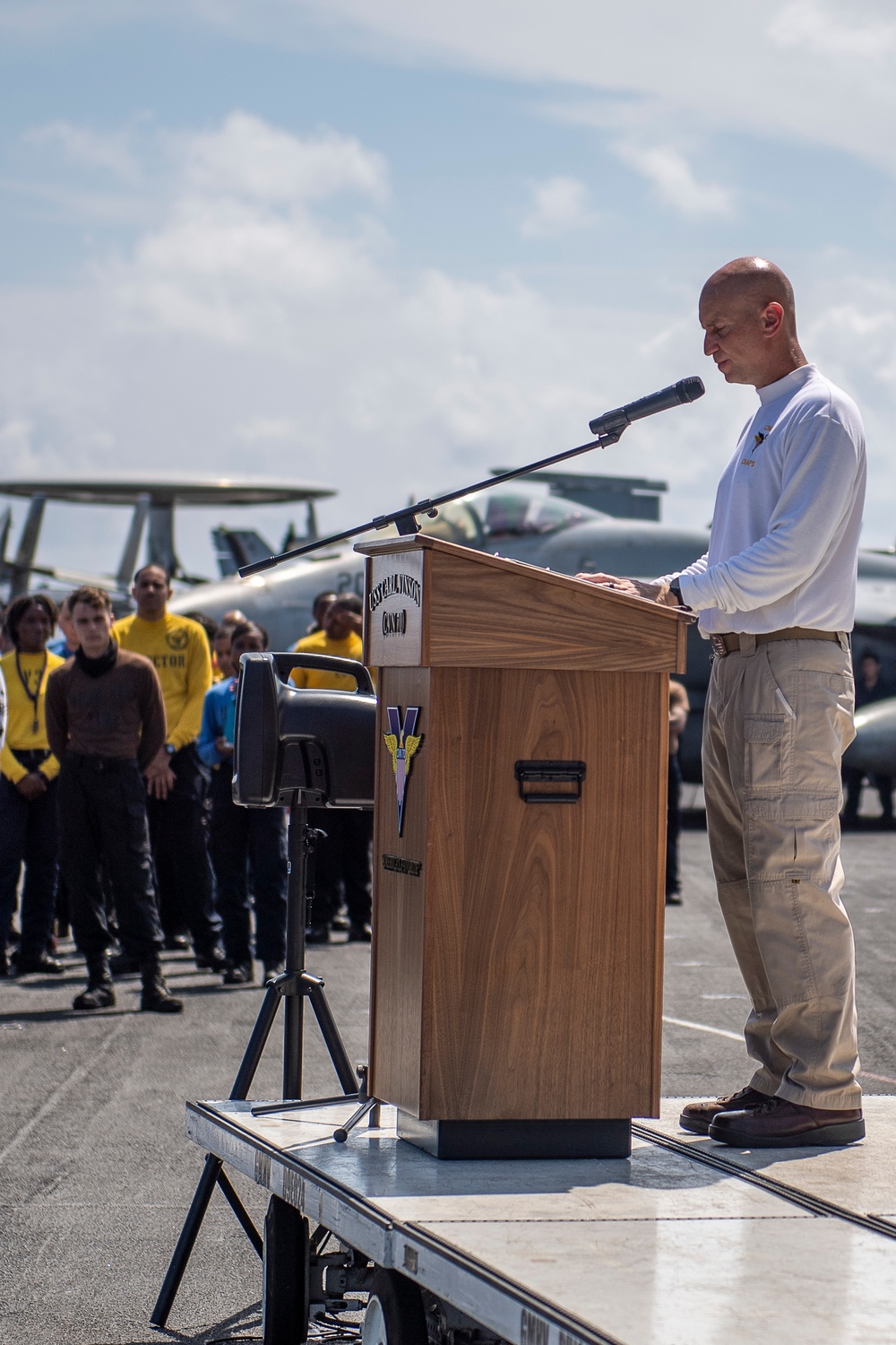 USS Carl Vinson (CVN 70) holds 9/11 memorial ceremony