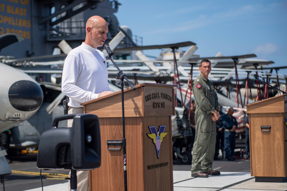 USS Carl Vinson (CVN 70) holds 9/11 memorial ceremony