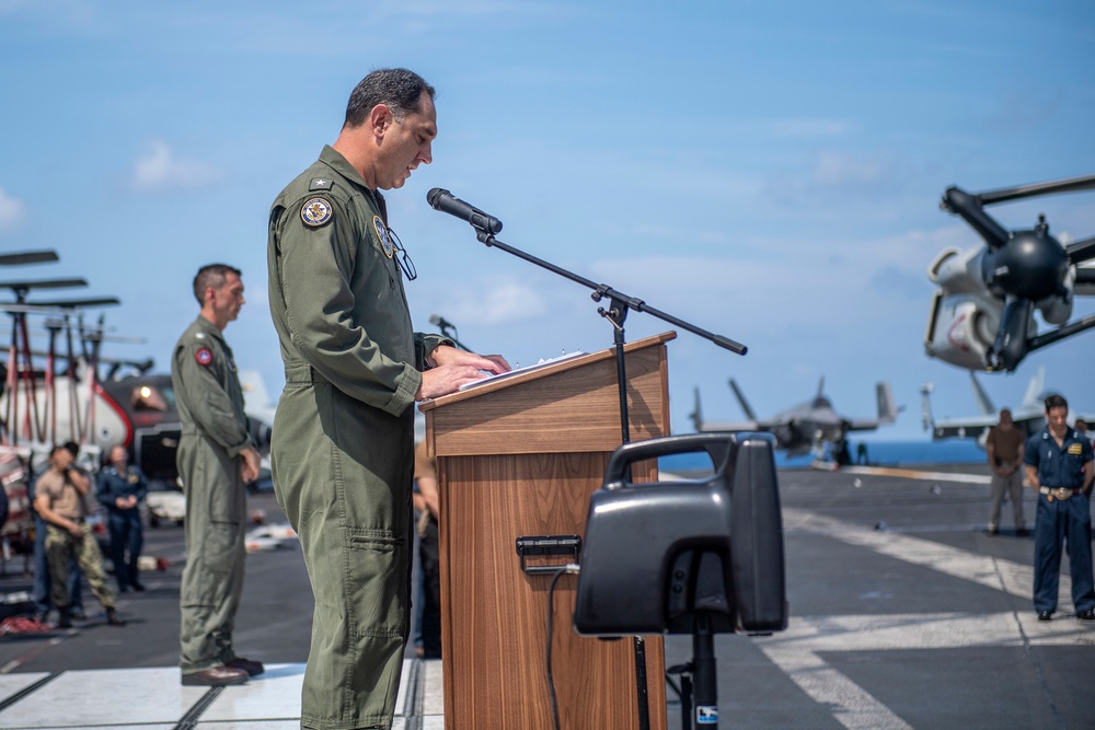 USS Carl Vinson (CVN 70) holds 9/11 memorial ceremony