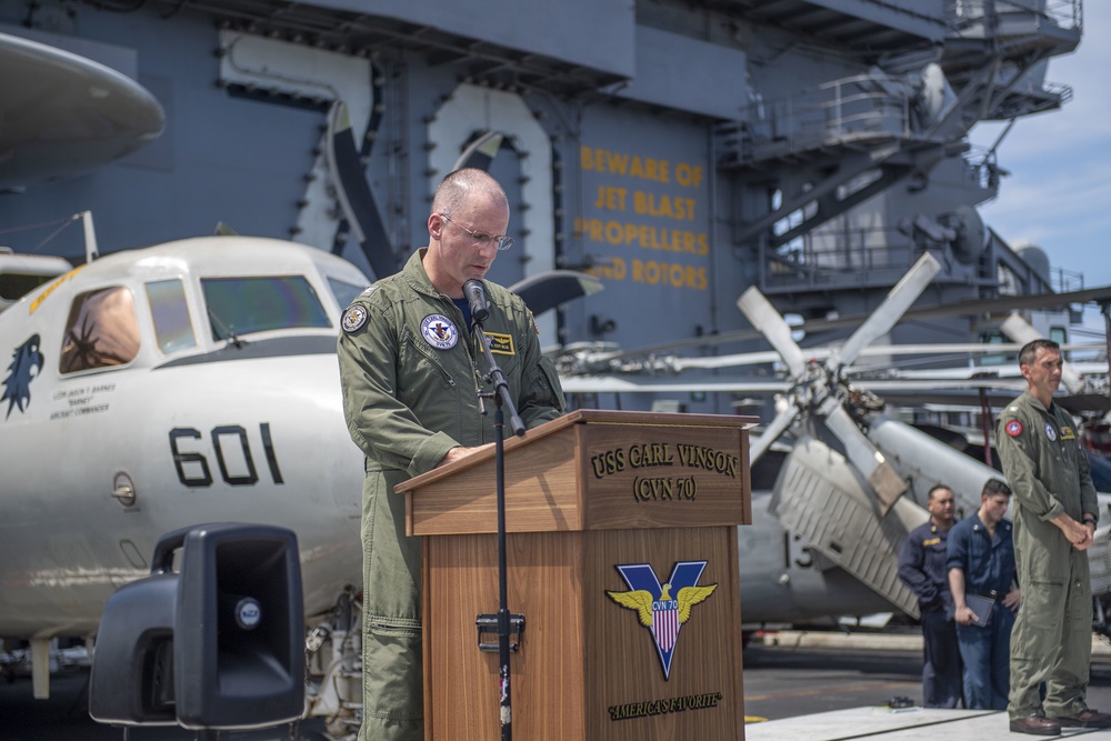 USS Carl Vinson (CVN 70) holds 9/11 memorial ceremony