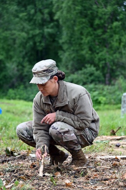 Airmen from the 134th Air Refueling Wing Force Support Squadron train in Alaska