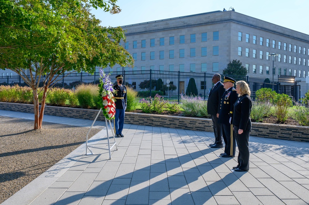 SD Austin, CJCS Gen. Milley preside over 9/11 Pentagon Memorial Ceremony