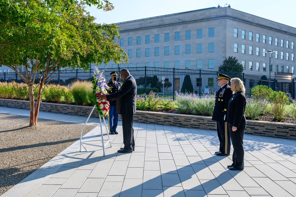 SD Austin, CJCS Gen. Milley preside over 9/11 Pentagon Memorial Ceremony