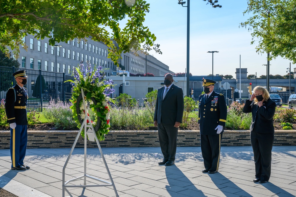 SD Austin, CJCS Gen. Milley preside over 9/11 Pentagon Memorial Ceremony