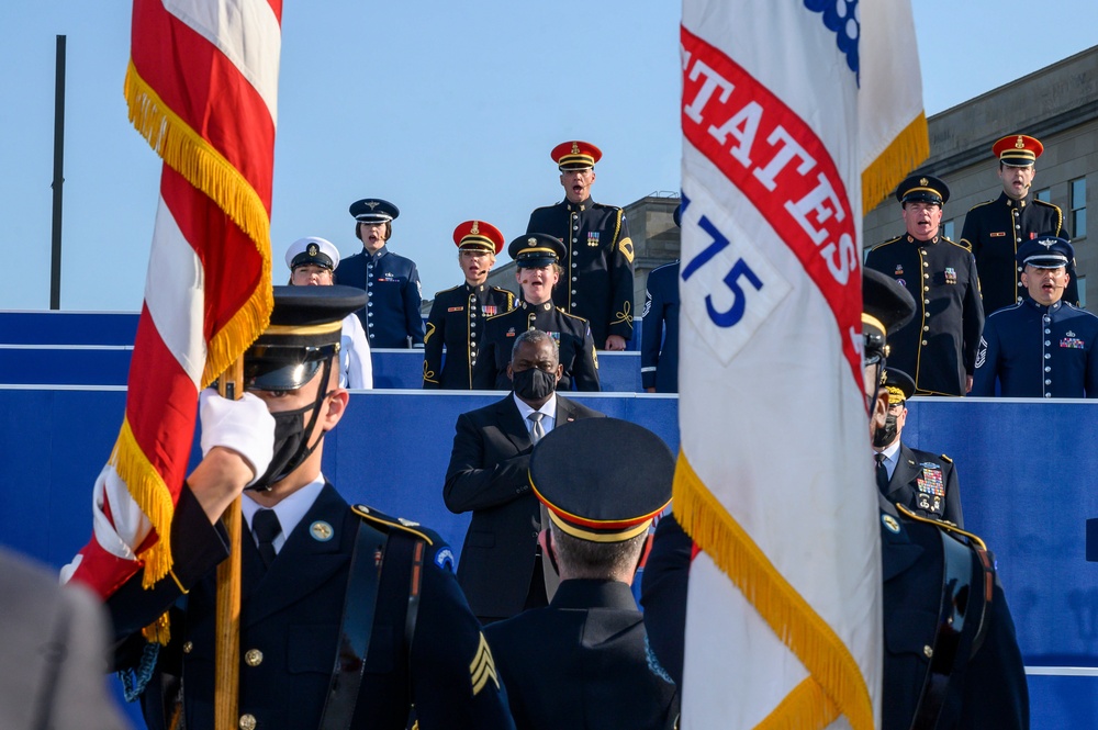 SD Austin, CJCS Gen. Milley preside over 9/11 Pentagon Memorial Ceremony