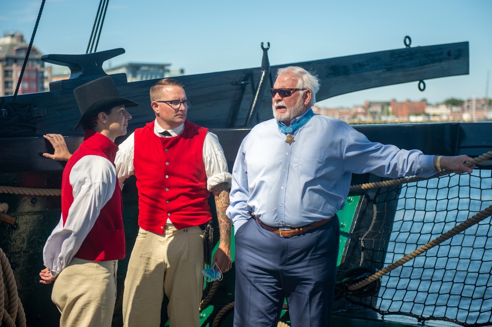 USS Constitution holds underway honoring Medal of Honor recipients