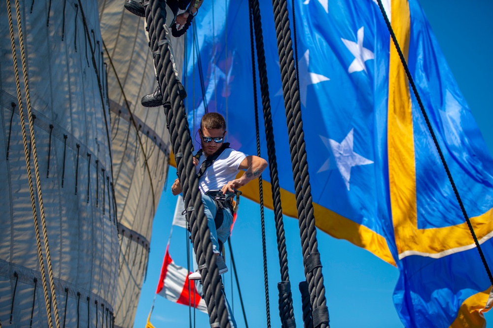 USS Constitution holds underway honoring Medal of Honor recipients
