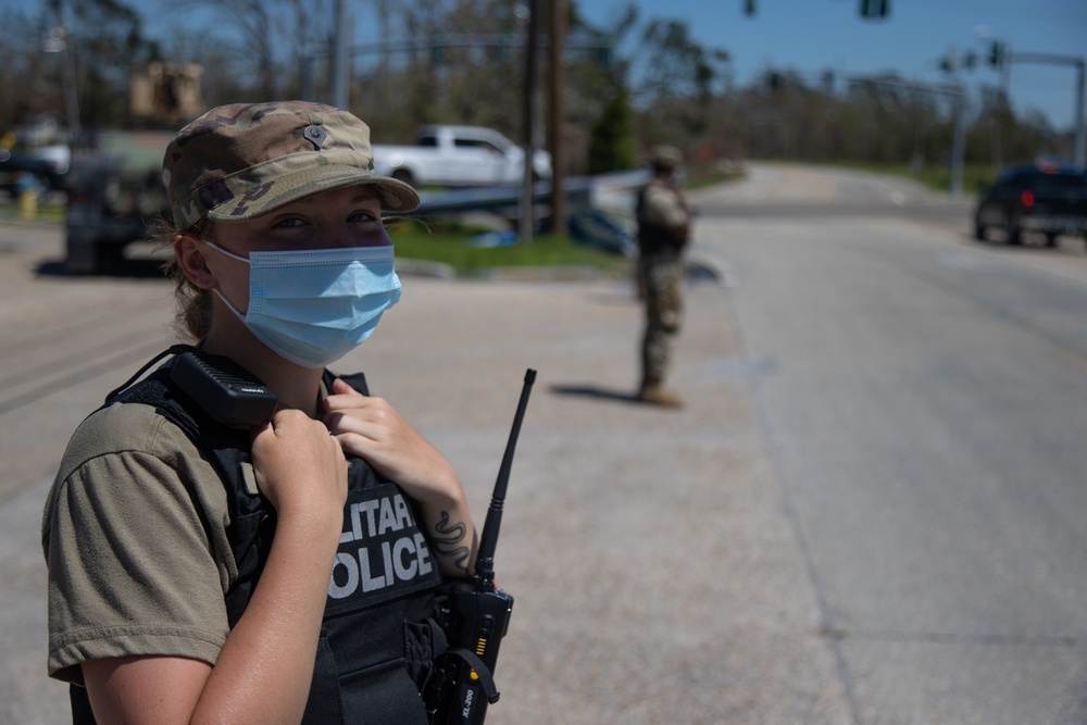Alabama National Guard MPs Guard First Responder Fuel Station
