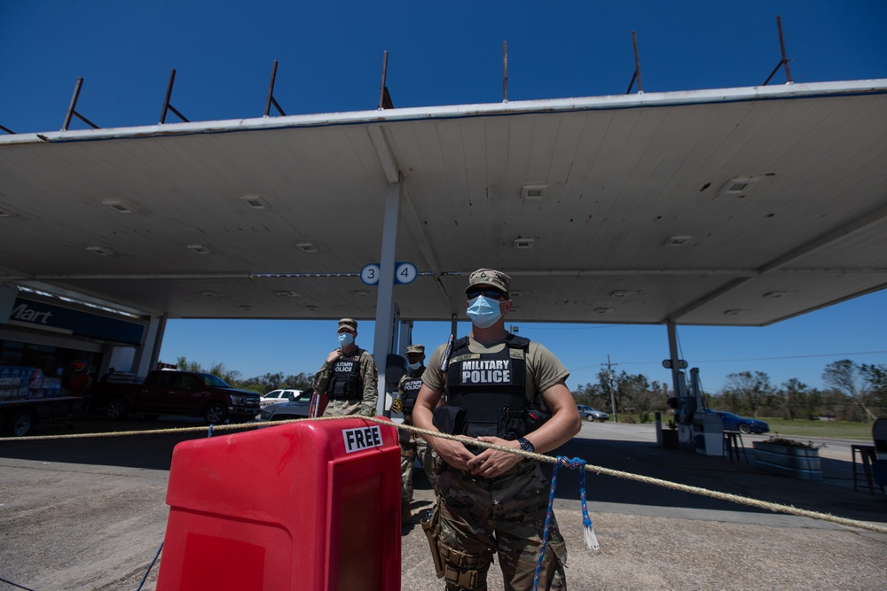 Alabama National Guard MPs Guard First Responder Fuel Station