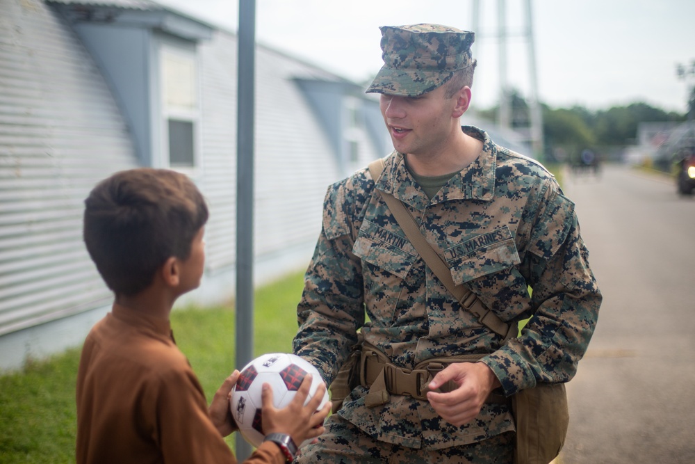 U.S. Marines Interact with Afghan Children