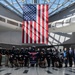 U.S. Service Members, TSA Officers, a symbol of unity in remembrance of those lost in the September 11, 2001, Terrorist Attacks