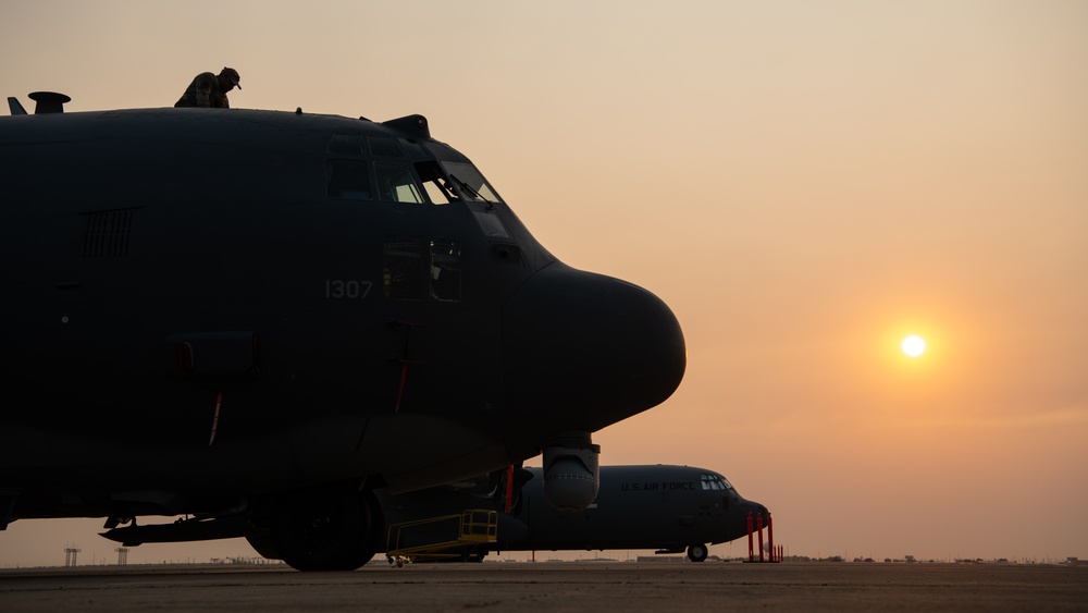27th SOW aircrew display AC-130W Stinger II gunship at High Sky CAF AIRSHO 2021