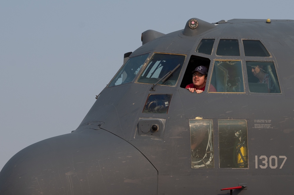 27th SOW aircrew display AC-130W Stinger II gunship at High Sky CAF AIRSHO 2021