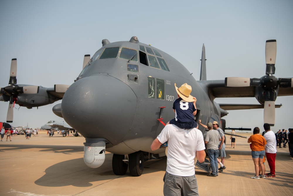 27th SOW aircrew display AC-130W Stinger II gunship at High Sky CAF AIRSHO 2021