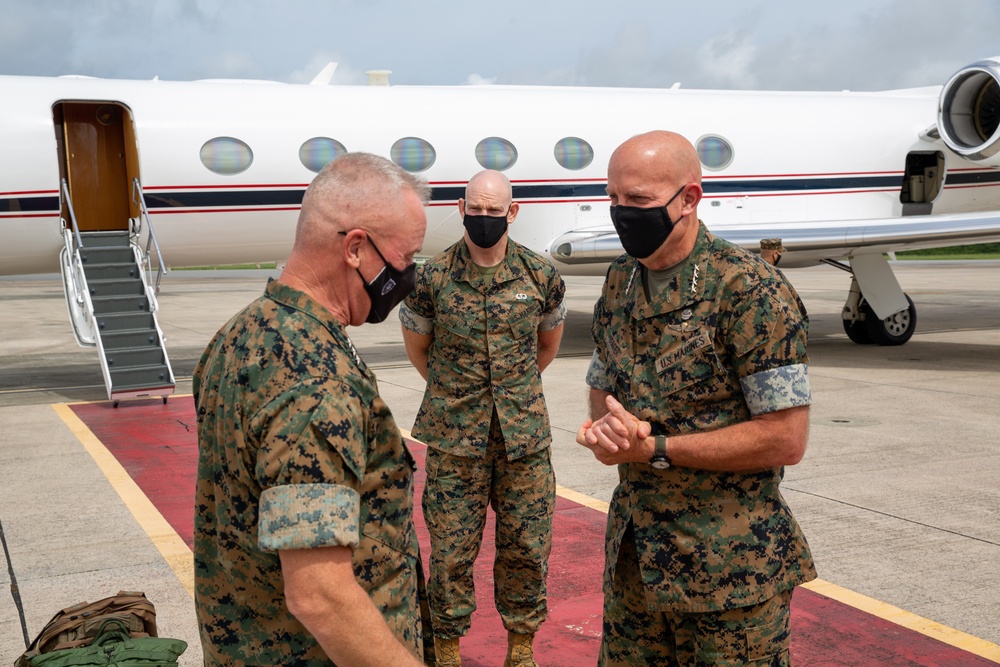 The Commandant of the Marine Corps Gen. David Berger visits Marine Corps Air Station Futenma