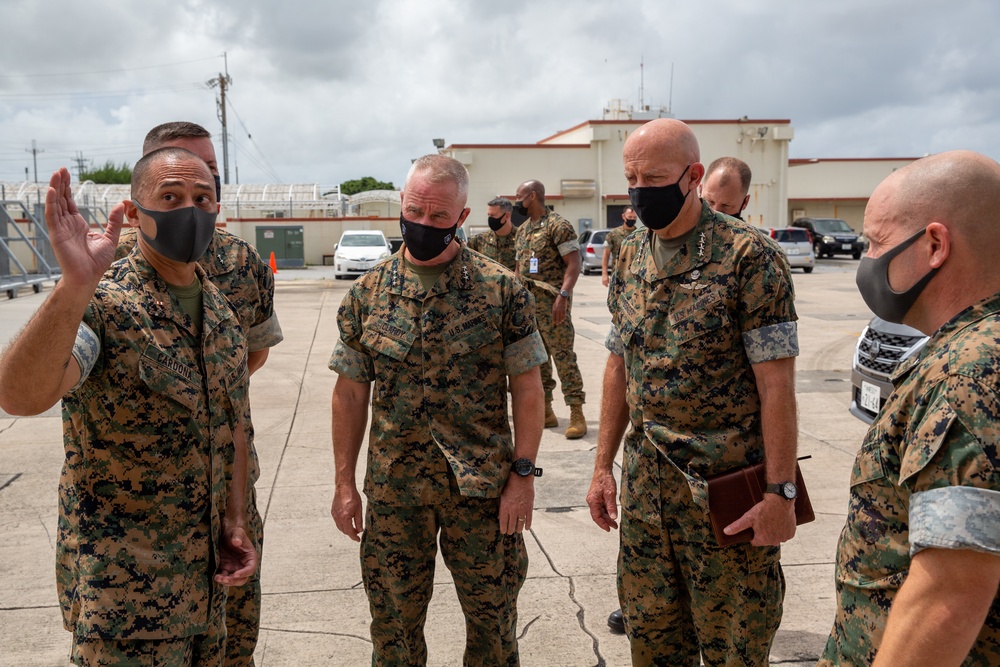 The Commandant of the Marine Corps Gen. David Berger visits Marine Corps Air Station Futenma