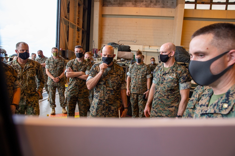 The Commandant of the Marine Corps Gen. David Berger visits Marine Corps Air Station Futenma