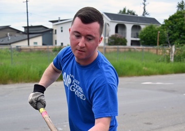 Airmen from the 134th Air Refueling Wing Force Support Squadron train in Alaska