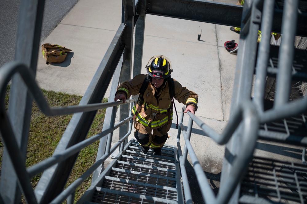 JB Charleston Firefighters Conduct 9/11 Memorial Stairclimb