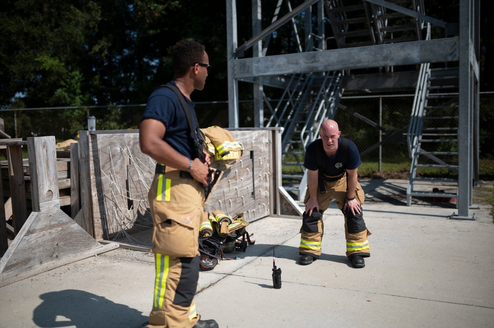 JB Charleston Firefighters Conduct 9/11 Memorial Stairclimb