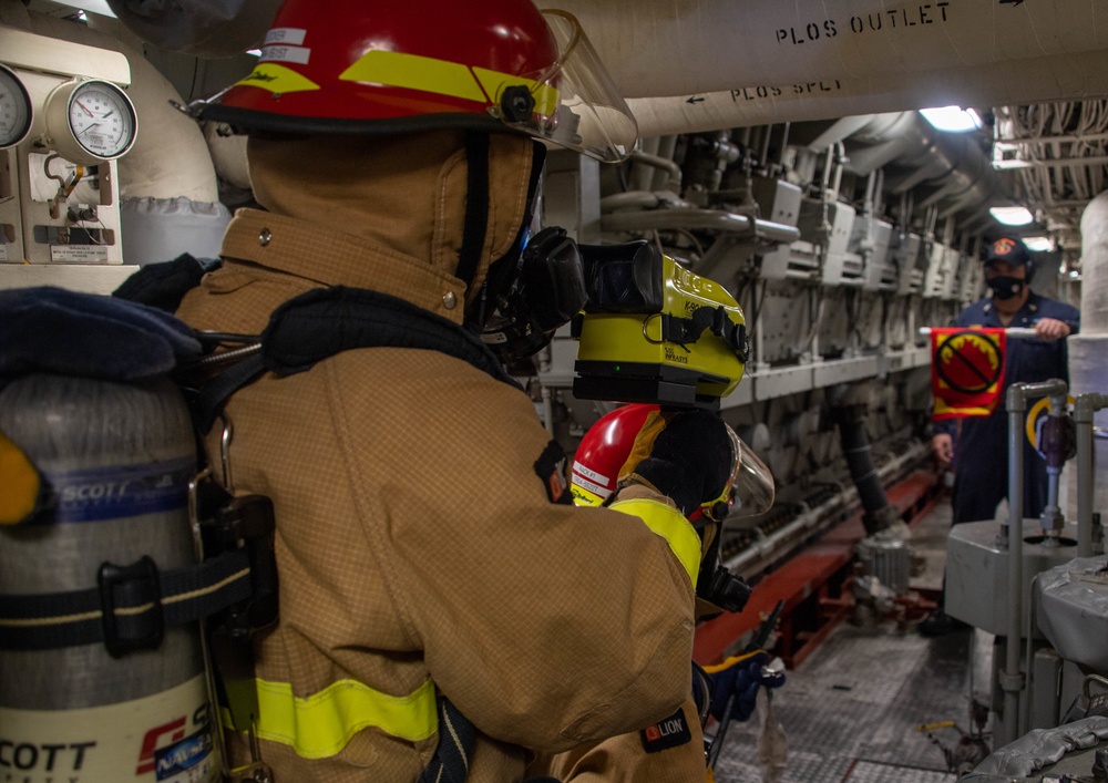 USS Portland Main One Fire Drill