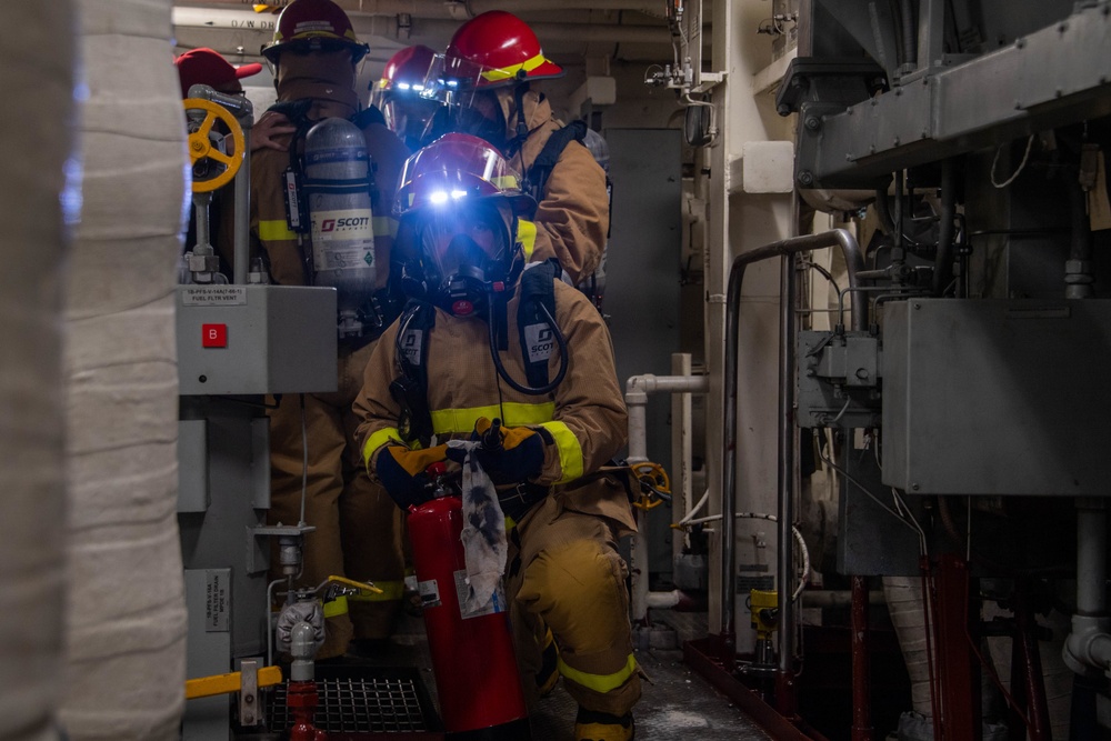 USS Portland Main One Fire Drill