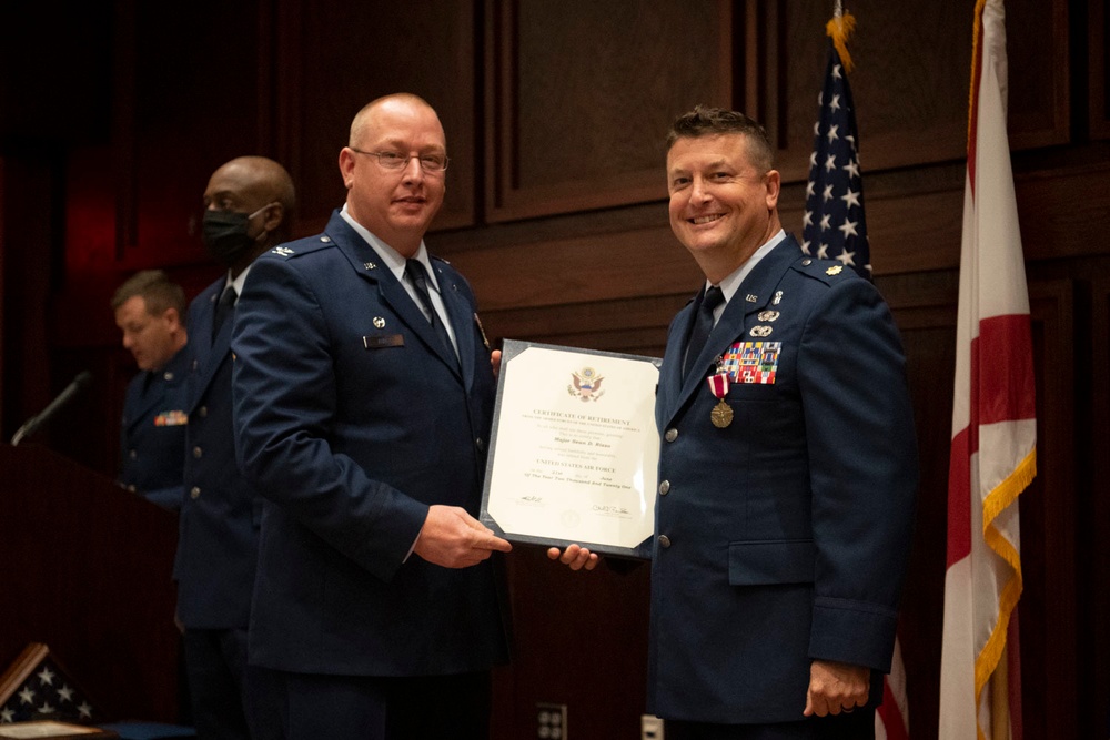 Major Sean Rizzo Retires from 187th Fighter Wing