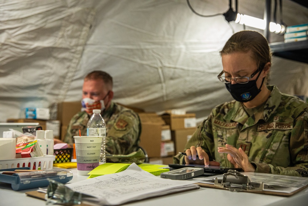 Expeditionary Medical Support System take care of Afghan evacuees