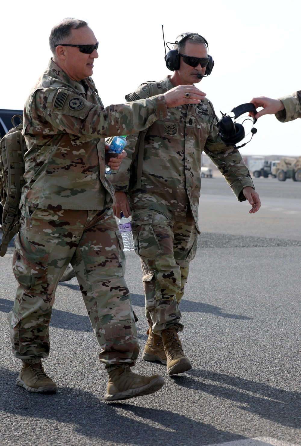 Lt. Gen. Paul Calvert visits Task Force Phoenix at Camp Buehring