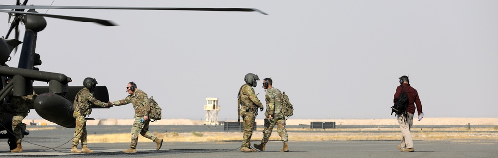 Lt. Gen. Paul Calvert visits Task Force Phoenix at Camp Buehring