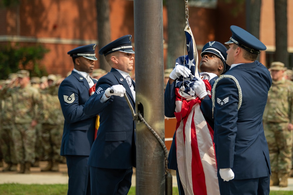 172nd Airlift Wing hosts 9/11 flag memorial ceremony