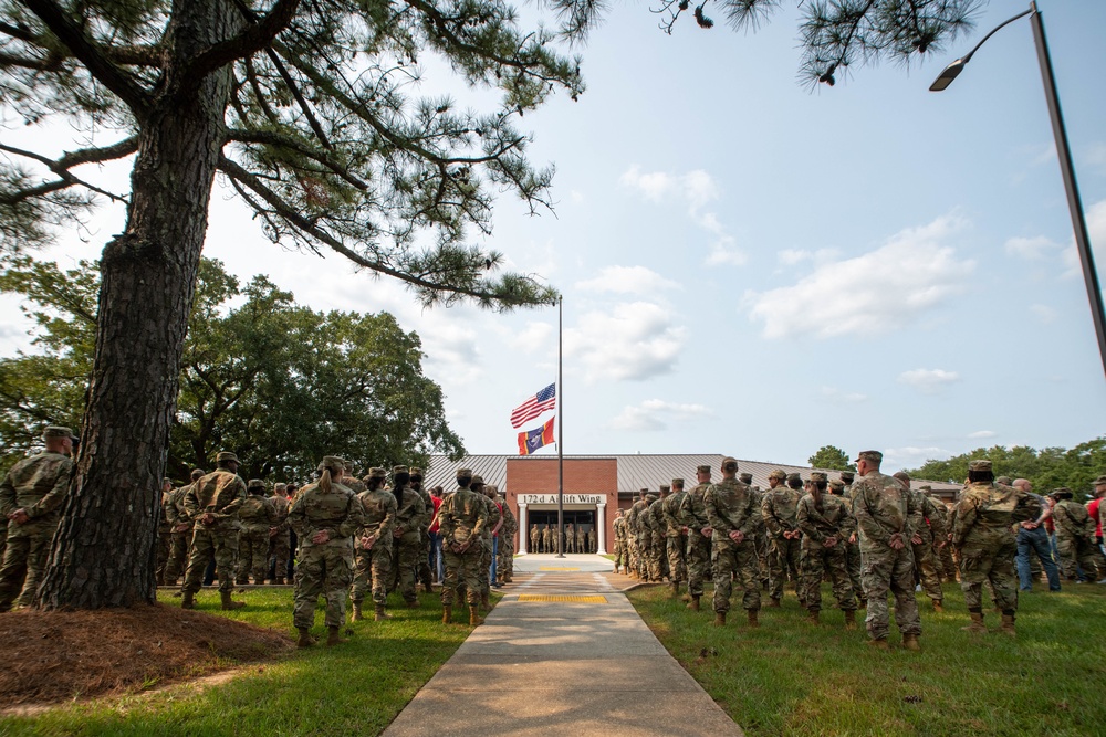 172nd Airlift Wing hosts 9/11 flag memorial ceremony