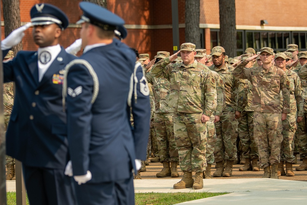 172nd Airlift Wing hosts 9/11 flag memorial ceremony