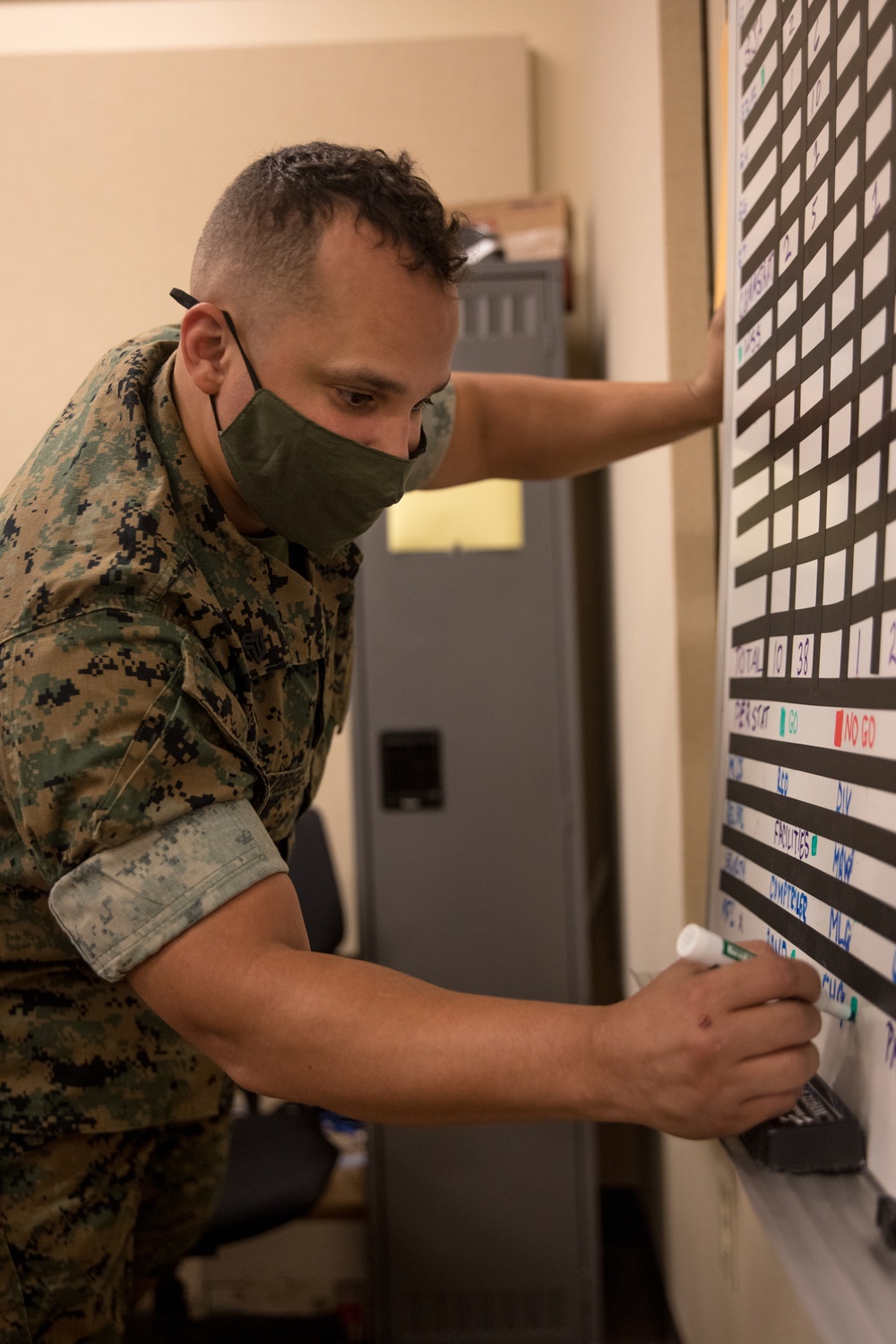 U.S. Marines with MARFORRES establish command operations center
